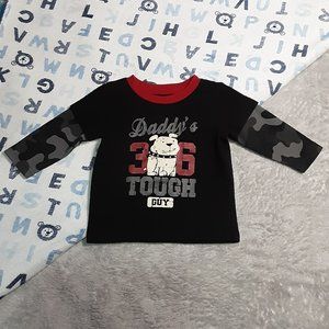 $1 | 3-6m | George | Camo Sleeve Long Sleeved T-Shirt